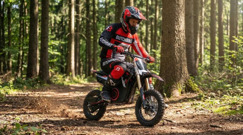 Электробайк в лесу